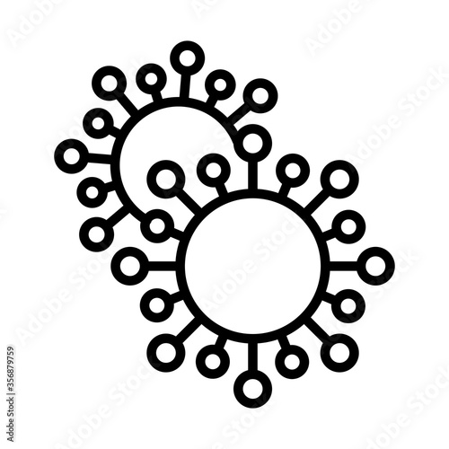 coronavirus or covid 19 symbol, prevention of covid, line style icon