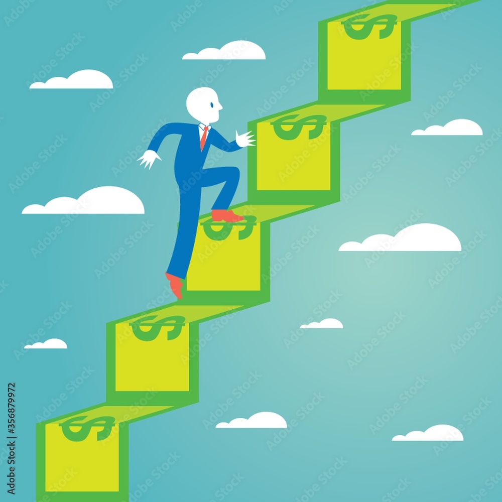 businessman going upstairs businessman going upstairs