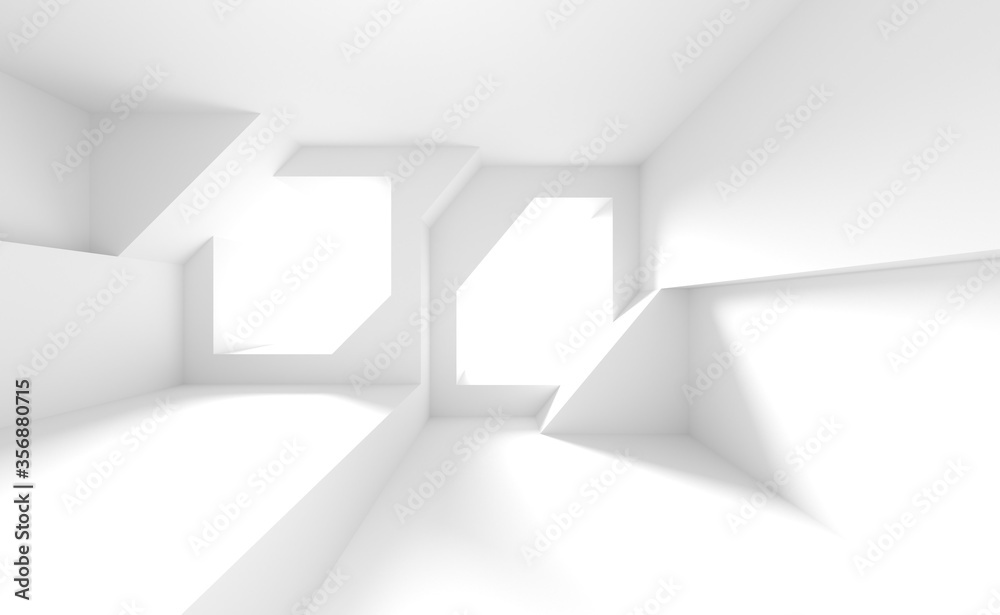 Abstract Tech Background. White Indoor Texture