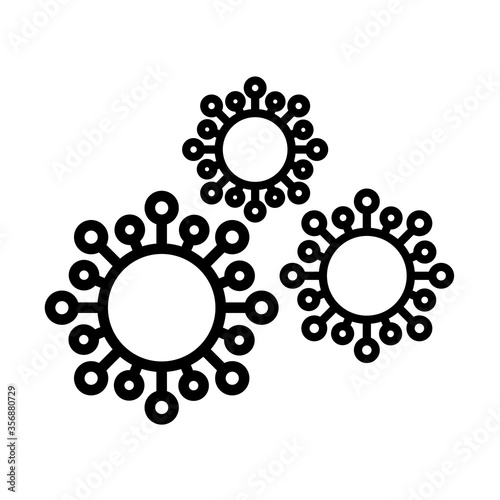 coronavirus or covid 19 symbol, prevention of covid, line style icon