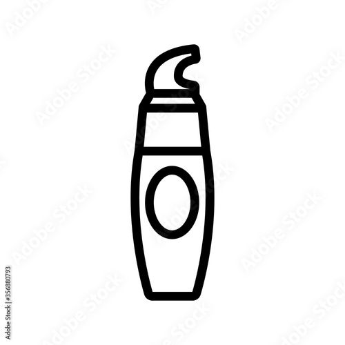 serum spray bottle icon vector. serum spray bottle sign. isolated contour symbol illustration