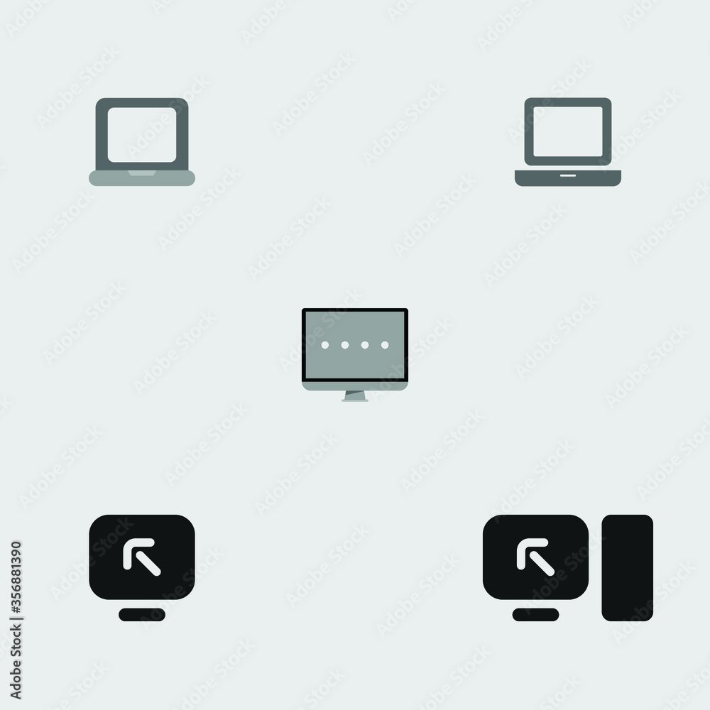 computer icon set isolated vector illustration computer icon set isolated vector illustration