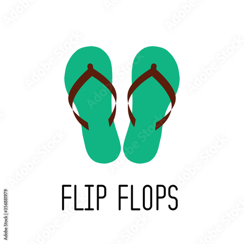 Slipper flip flops line ico...