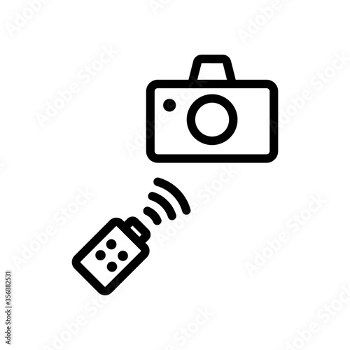 photo camera remote control icon vector. photo camera remote control sign. isolated contour symbol illustration