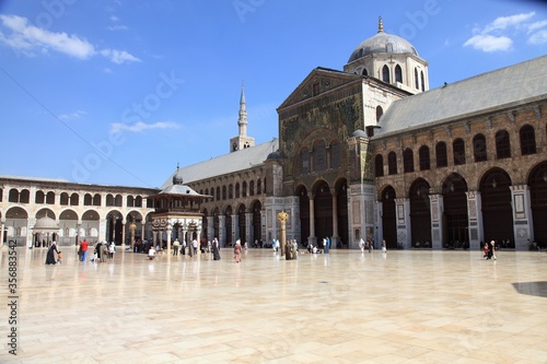 Damascus Umayyad Mosque is one of the oldest mosques in the world. While it was a Christian basilica, it was converted into a mosque in 635.