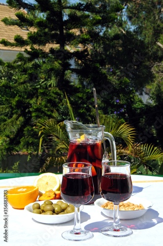 Sangria and tapas, Spain. photo