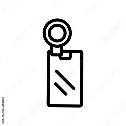 selfie light tool icon vector. selfie light tool sign. isolated contour symbol illustration