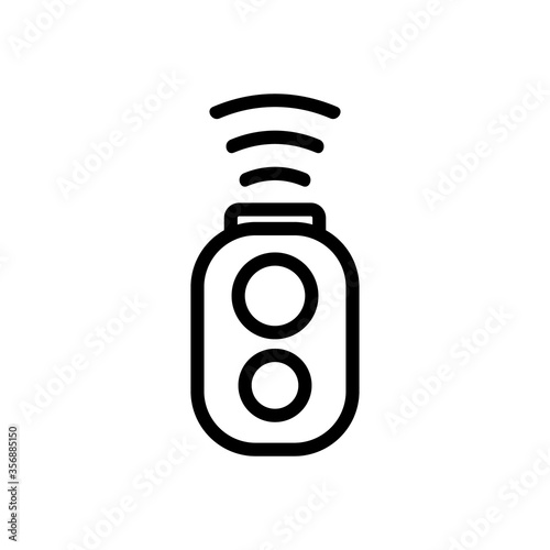 selfie remote control icon vector. selfie remote control sign. isolated contour symbol illustration