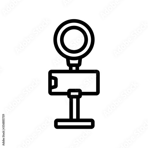 light equipment for selfie icon vector. light equipment for selfie sign. isolated contour symbol illustration
