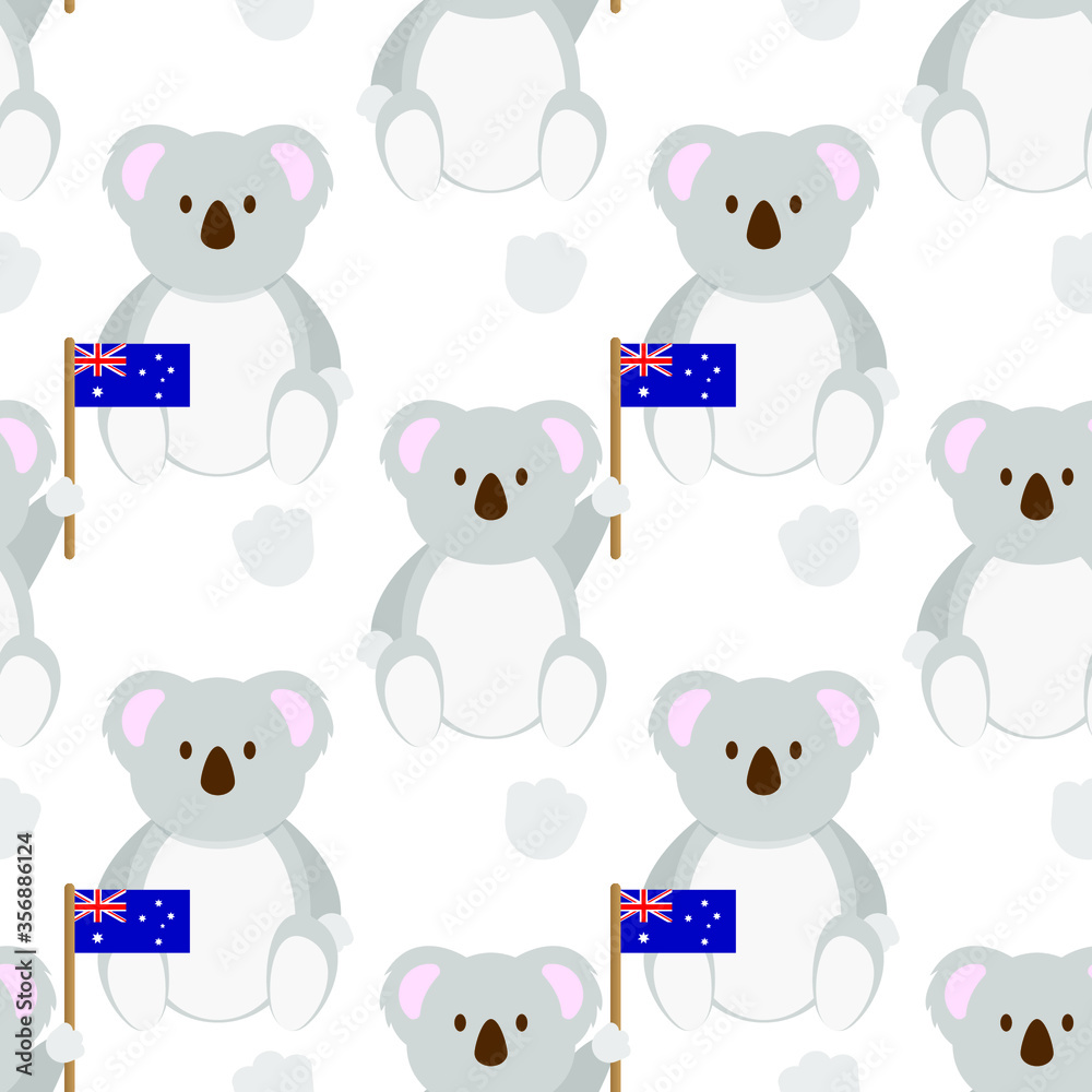 Koala seamless pattern