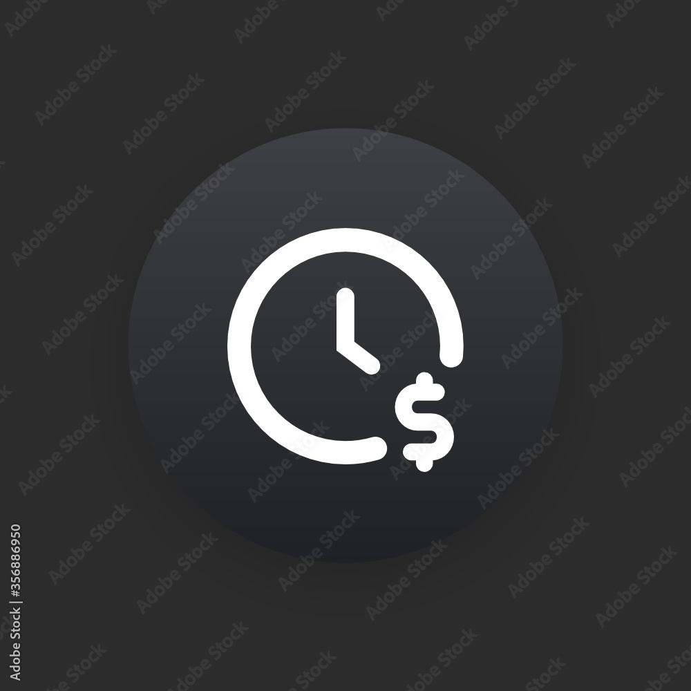 Time is Money - Matte Black Web Button Time is Money - Matte Black Web Button