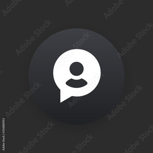 Social Network -  Matte Black Web Button
