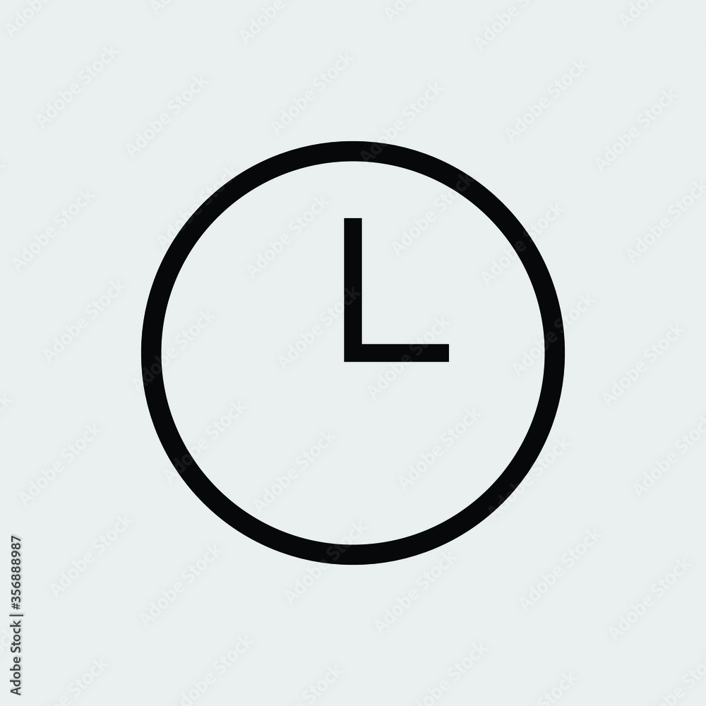 clock icon outline isolated vector illusration clock icon outline isolated vector illusration
