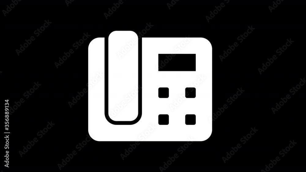 From the Glitch effect arises phone office symbol. Then the TV turns off. Alpha channel Premultiplied - Matted with color black