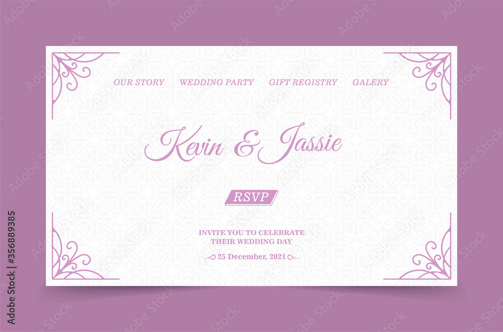 Pink soft wedding landing page Pink soft wedding landing page