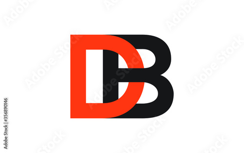 DB or BD Letter Initial Logo Design, Vector Template