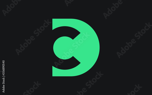 DC or CD Letter Initial Logo Design, Vector Template