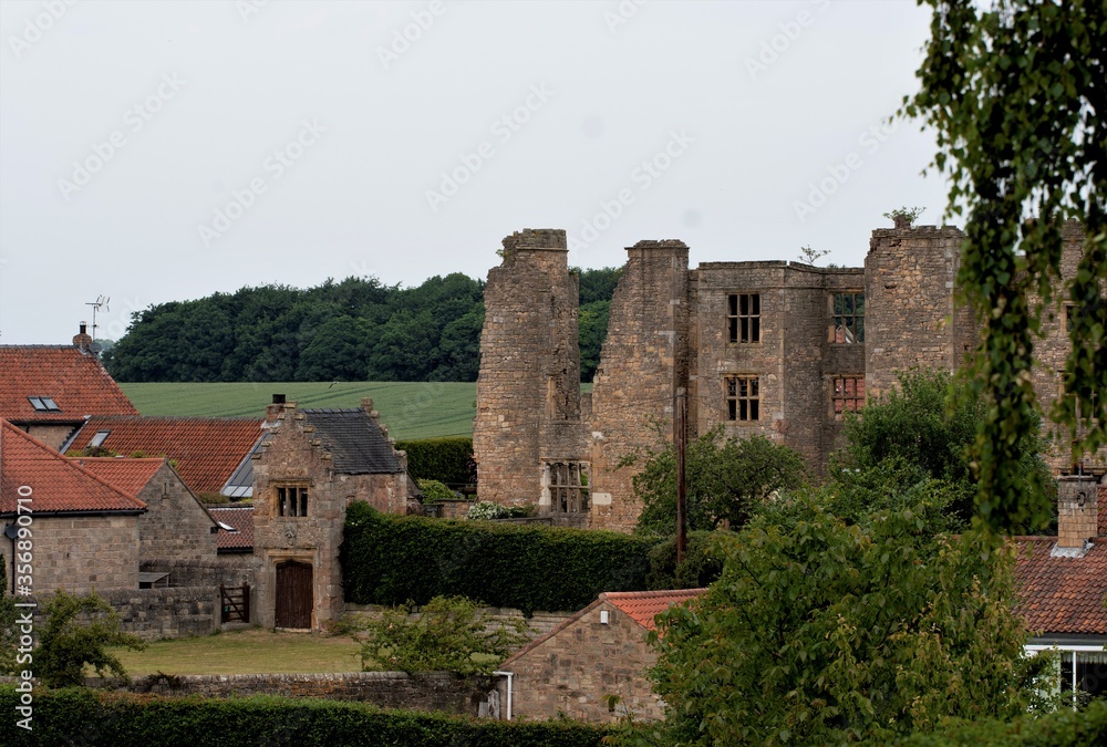 View of Thorpe Salvin Old Hall, from The Parish Oven, in Rotherham, South Yorkshire, England.
