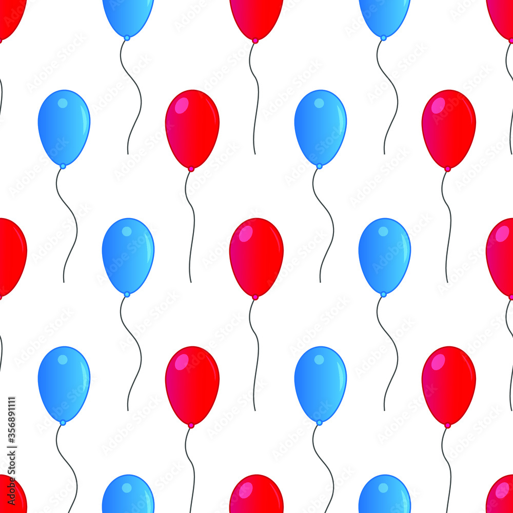 colorful balloons seamless pattern background