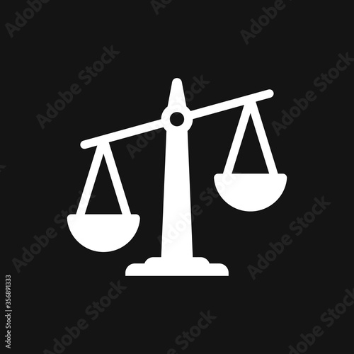Scales icon. Scales of justice vector icon. Court of law symbol.