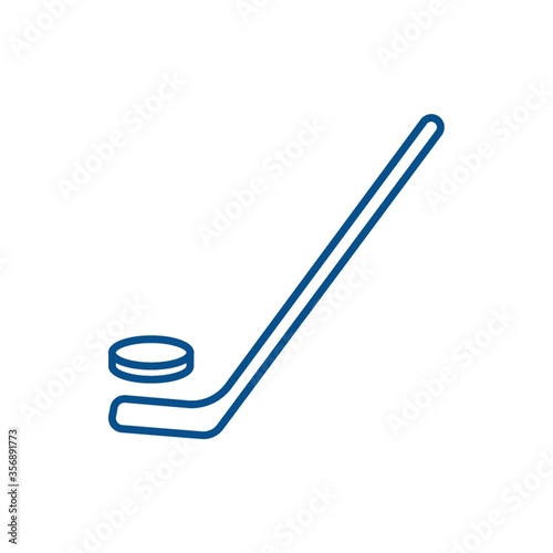 ice hockey stick with puck