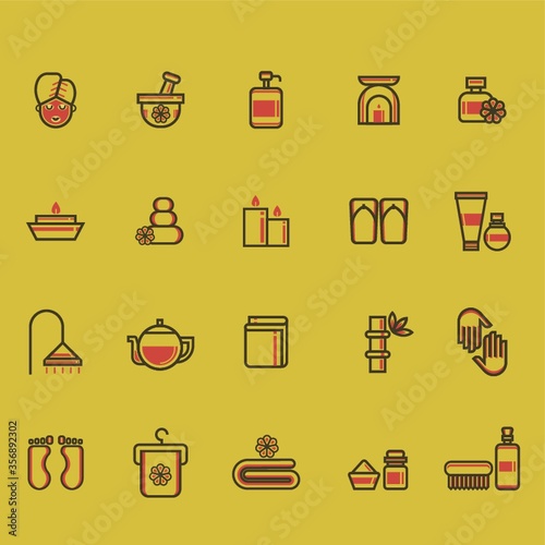 set of spa icons