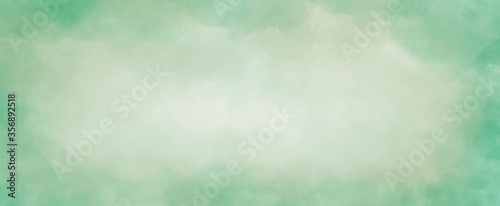 pastel green abstract vintage background or paper illustration with soft lightand dark border 
