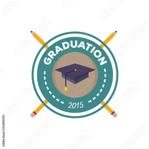 graduation hat label