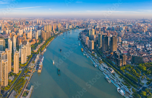 Fototapeta Naklejka Na Ścianę i Meble -  The city scenery of Shanghai, China