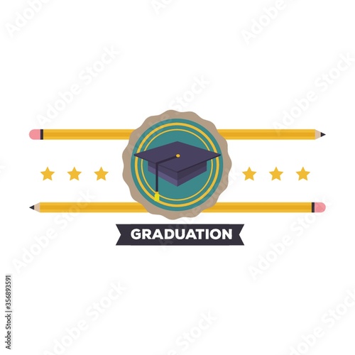 graduation hat label