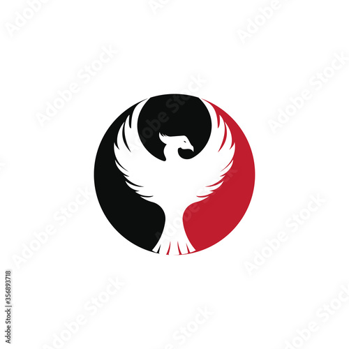 Phoenix logo design. Creative logo of mythological bird.