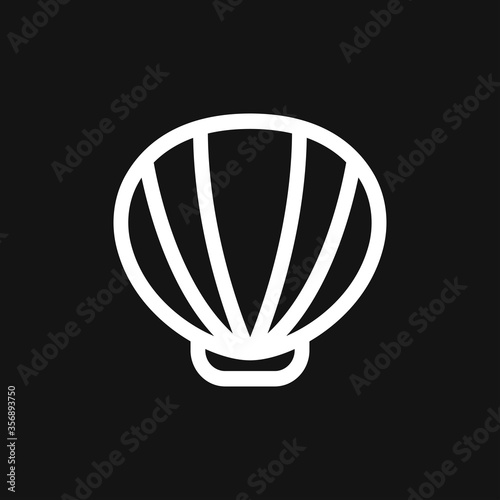 Shell icon, sea animal symbol isolated on background.