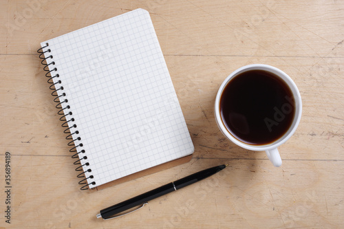 Coffee and notebook