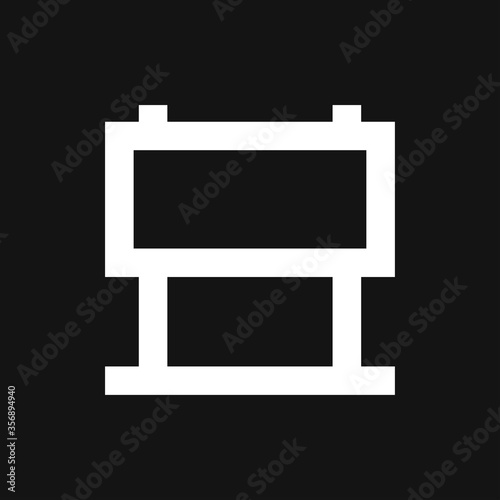 Signage icon. Signboard flat symbol. Illustration isolated on background. © ironsv