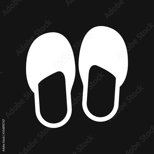 Slippers icon, vector illustration, fachion symbol isolated on background.