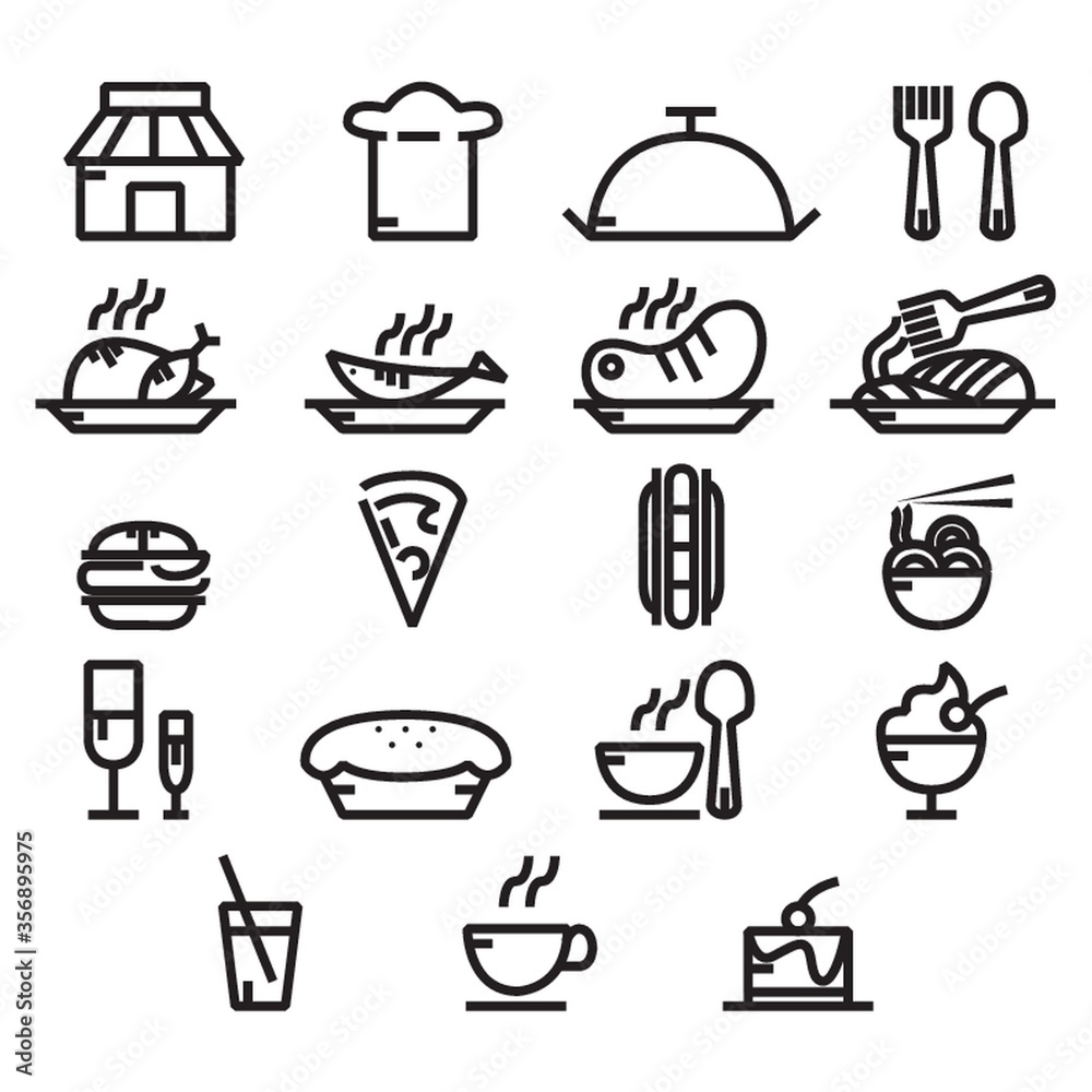 restaurant icons restaurant icons