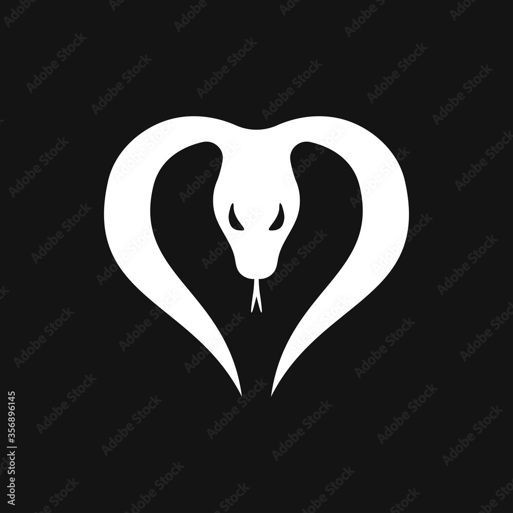 Obraz premium Snake vector icon, animal symbol isolated on background.