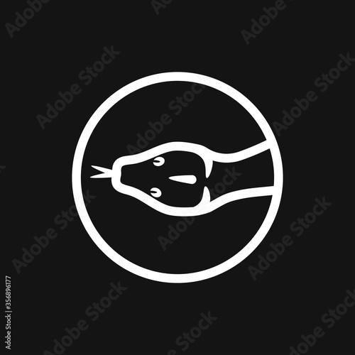 Snake vector icon, animal symbol isolated on background.