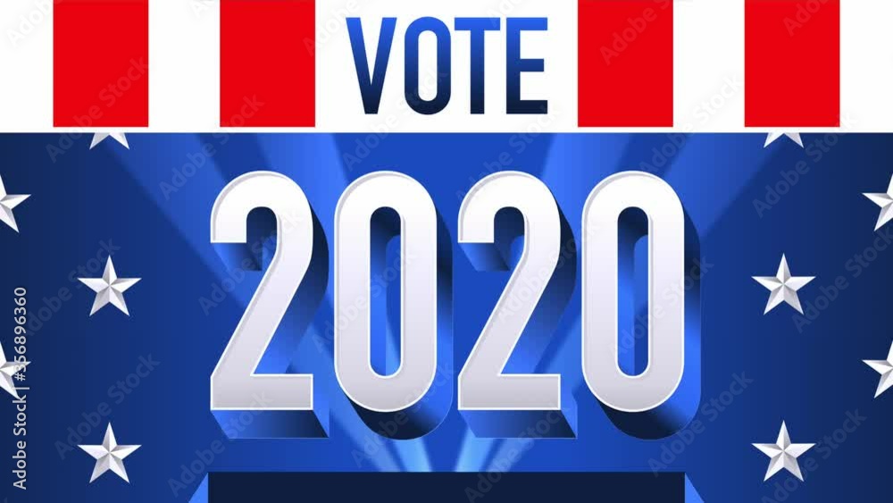 Presidential voting in America. Seamless loop. Presidential voting in America. Seamless loop.