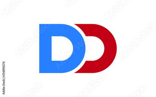 DD or D Letter Initial Logo Design, Vector Template