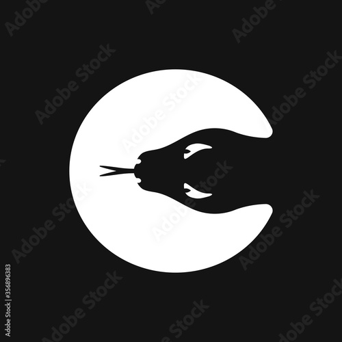 Snake vector icon, animal symbol isolated on background.