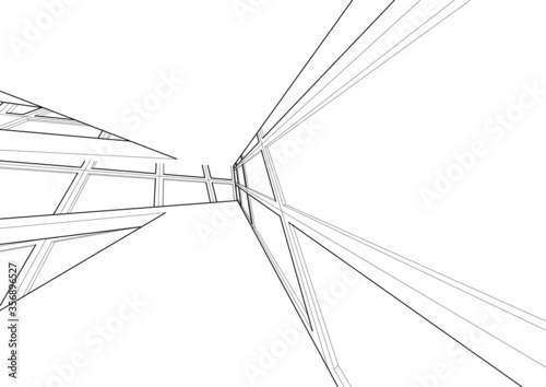 architecture building concept 3d vector illustration 