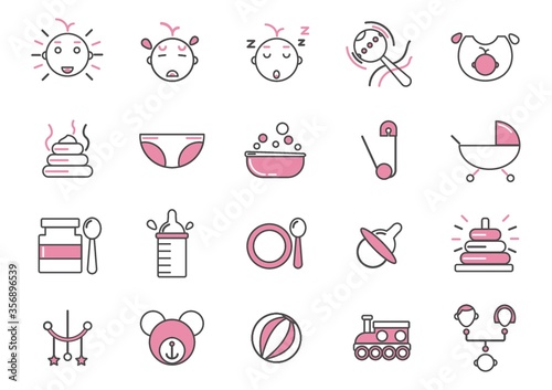 baby icon set