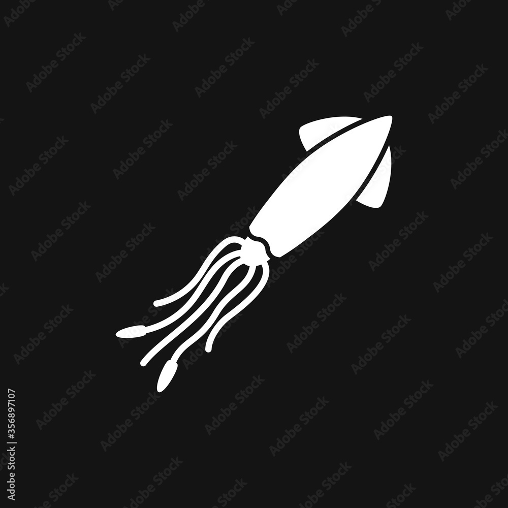 Obraz premium Squid icon. Abstract squid on background. Vector illustration