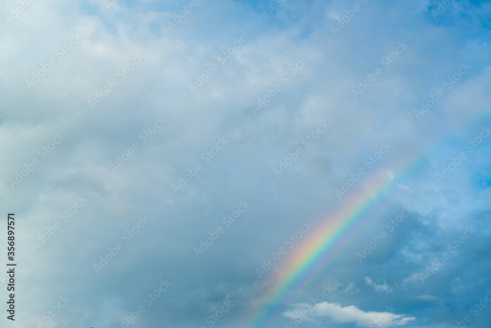 Beautiful rainbow across the sky after rain, Rainbow is a natural phenomenon.