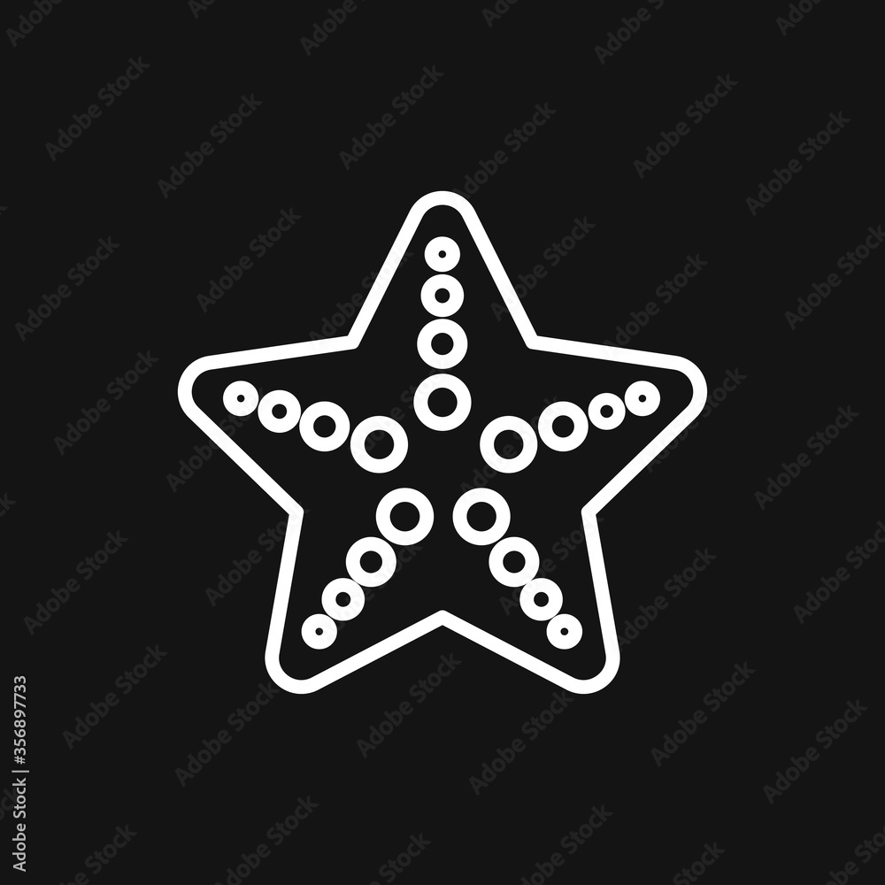 Sea star icon. Starfish vector sign. Sea animal symbol isolated on background. Sea star icon. Starfish vector sign. Sea animal symbol isolated on background.