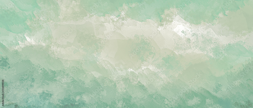 Pastel green abstract watercolor background - obrazy, fototapety, plakaty 