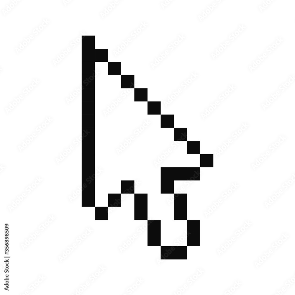 Pixel arrow cursor icon. Vector illustration. Pixel arrow cursor icon. Vector illustration.