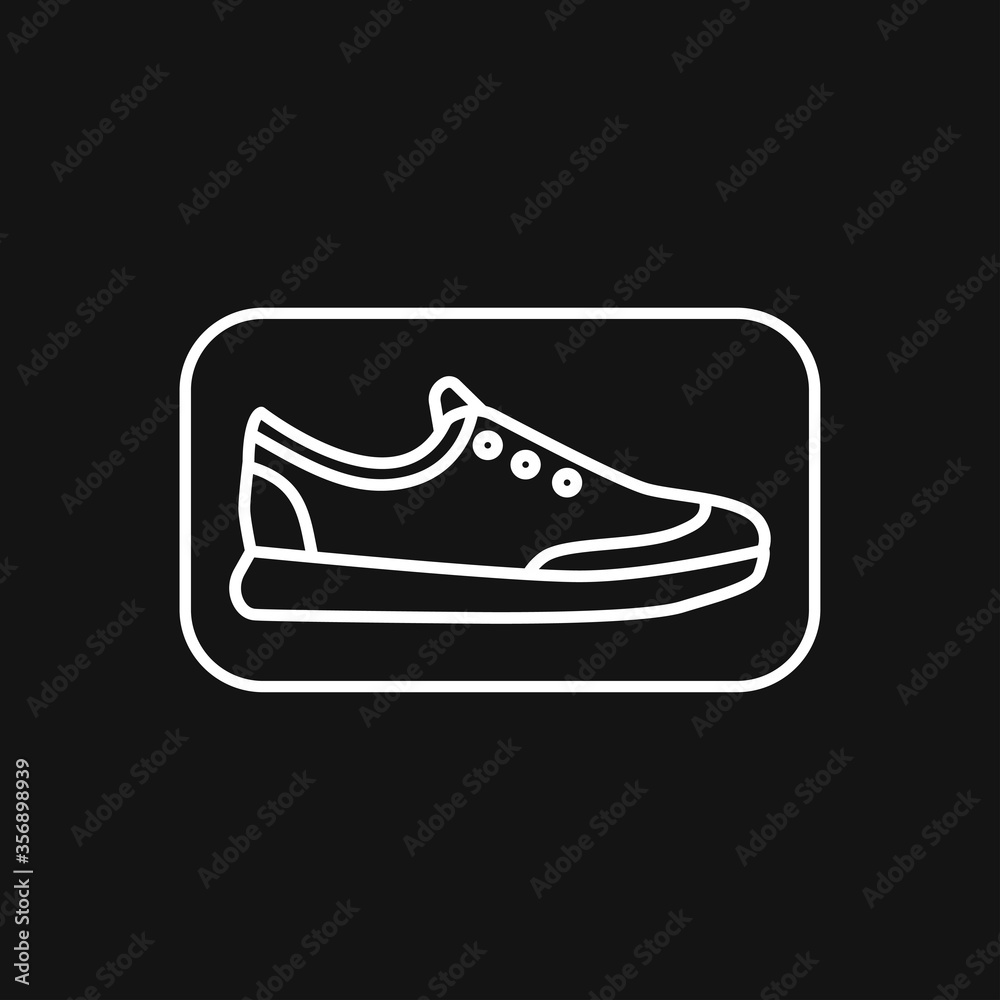 Trainers vector icon. Running shoe symbol isolated on background. Trainers vector icon. Running shoe symbol isolated on background.