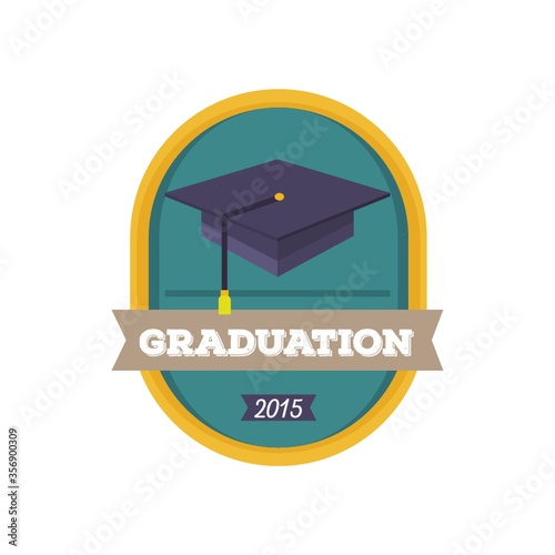 graduation hat label